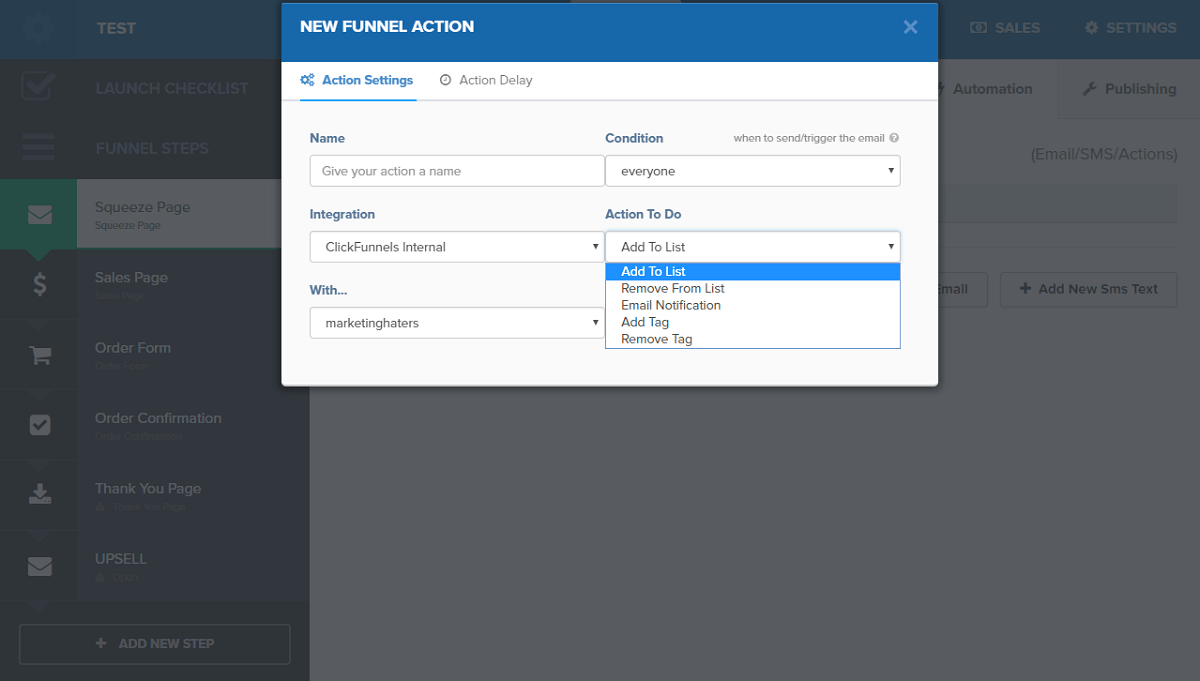 actionectics new action funnels automation clickfunnels