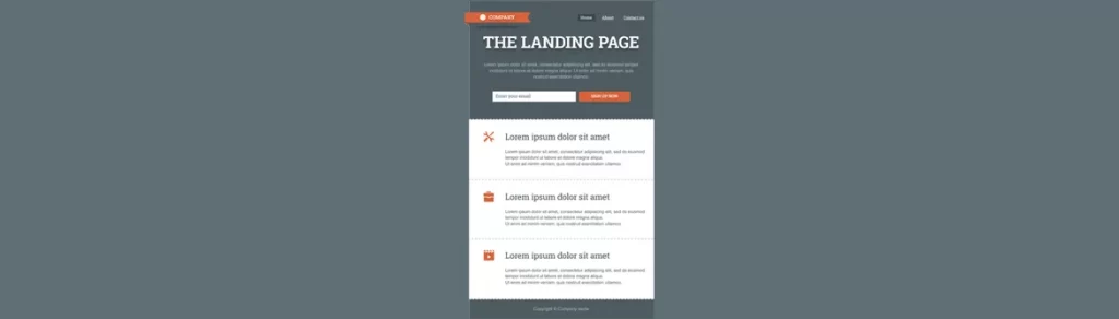 landing page définition