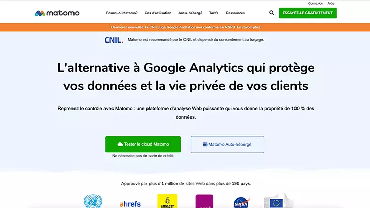 Matomo : logiciel marketing d'analyse