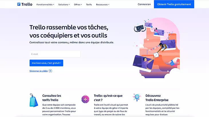 Trello : logiciel marketing de gestion d'équipe