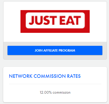 just eat affiliation