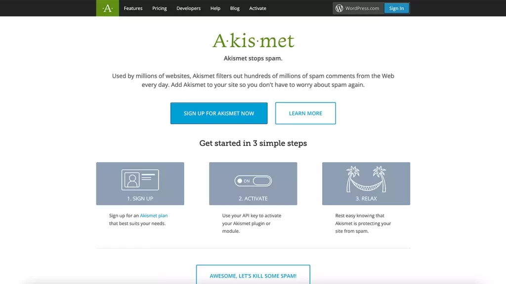 Le plugin WordPress Askimet