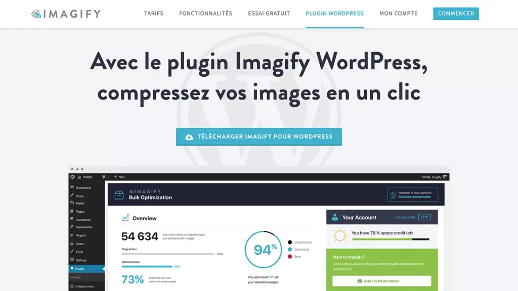 Le plugin WordPress Imagify