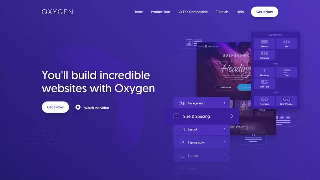 Le plugin WordPress Oxygen Builder