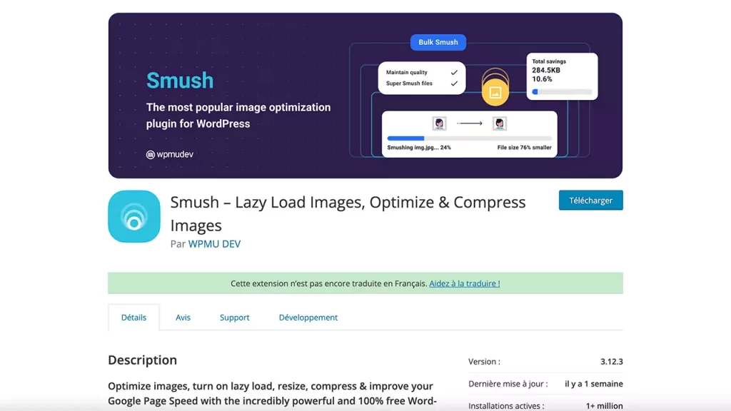 Le plugin WordPress Smush