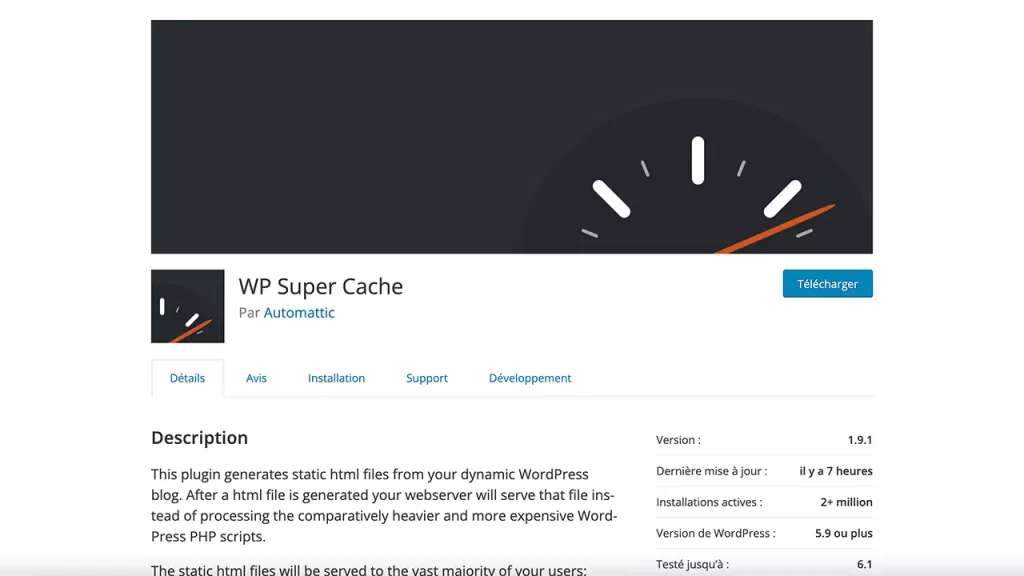 Le plugin WordPress WP Super Cache