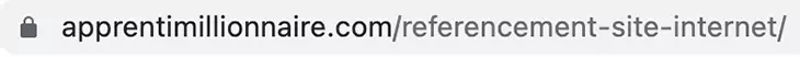 Exemple de permalien pour l'article référencement de site Internet
