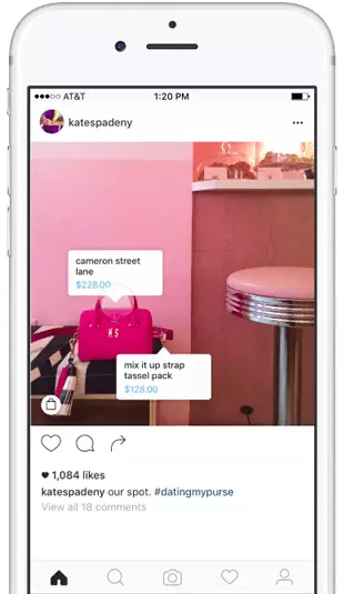 Les tags de produits dans Instagram Shopping