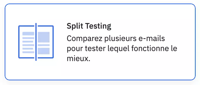 L'option Split Testing d'email dans Active Campaign