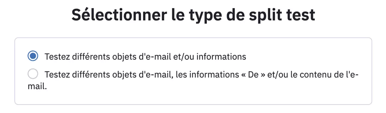 Les différents types de test d'email dans Active Campaign