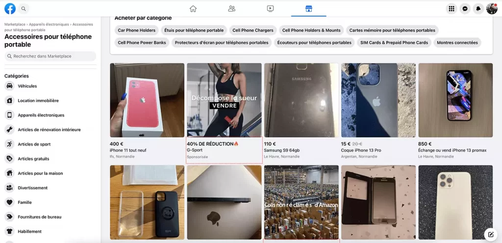 Facebook Marketplace pour gagner de l'argent