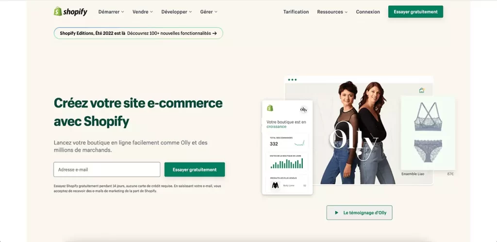  La solution SaaS Shopify pour créer un site de vente en ligne